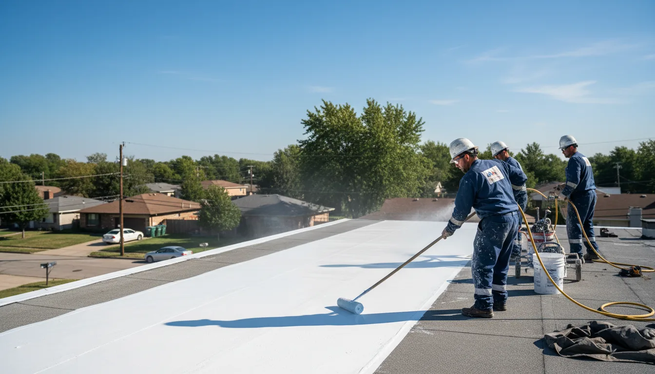 Commercial roof coating in Rowe, VA near me